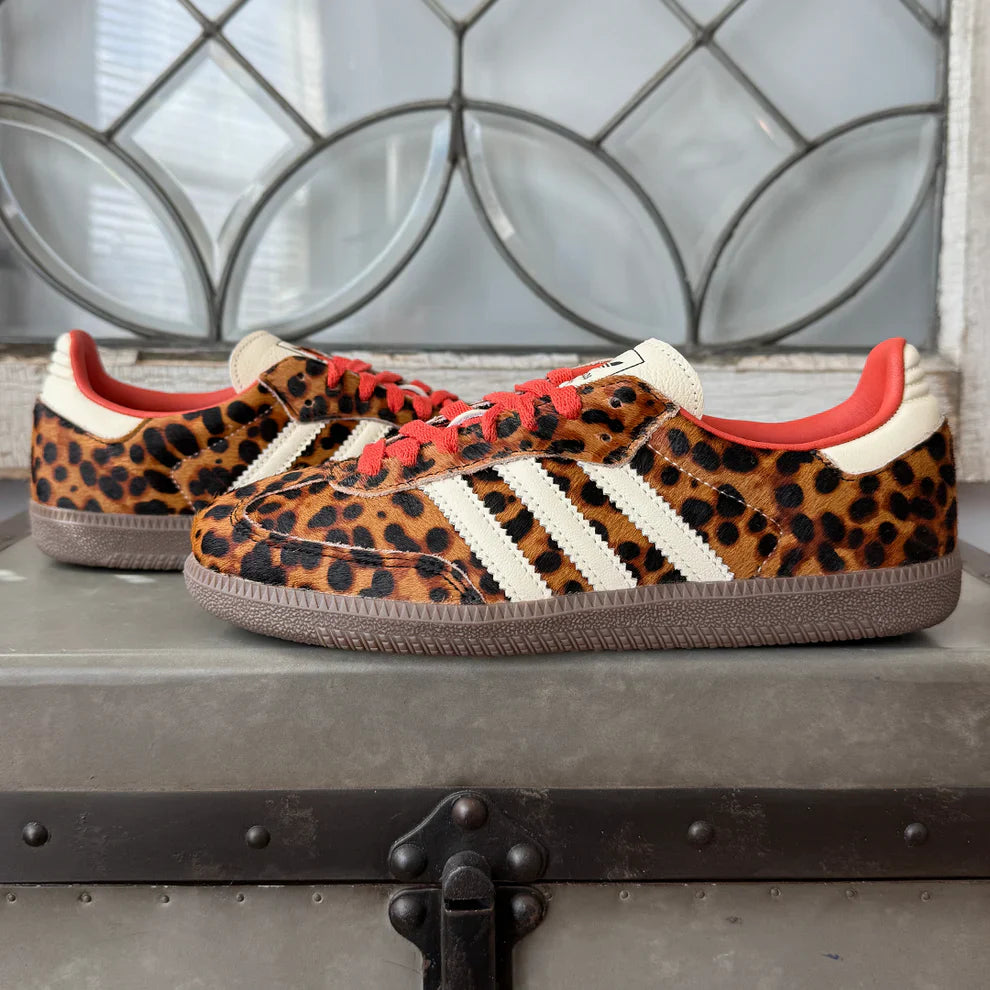 AD Samba Women's Red Leopard Sneakers